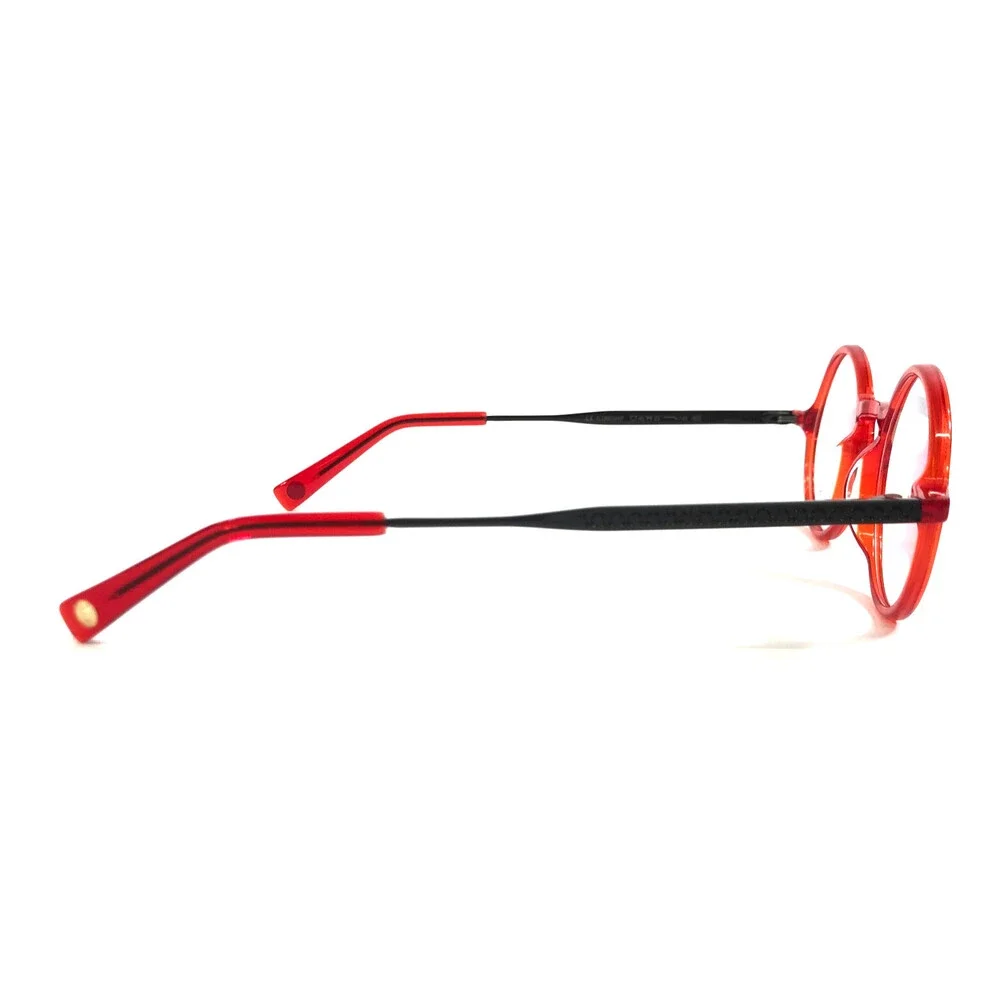 Erkers 1879 Eyeglasses Frames FLORISSANT RED Black Transparent Bright 45-23-145